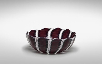 Archimede Seguso, Rare A Losanghe bowl, model 5891