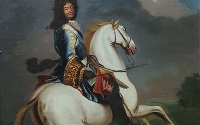 Artista francese,XVIII secolo - Luigi XIV a cavallo