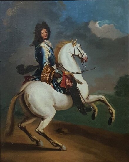 Artista francese,XVIII secolo - Luigi XIV a cavallo