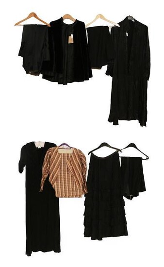 Assorted Late 19th/Early 20th Century Ladies' Costume, including a checked...