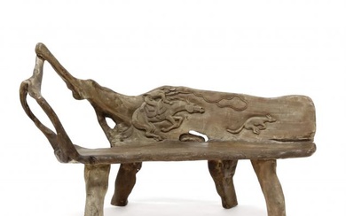 Australian Carved Freeform Root Bench