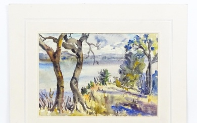 Australian School, Watercolour, A coastal landscape. Signed ...