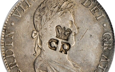 BRITISH HONDURAS. British Honduras - Mexico. Dollar (6 Shillings 1 Penny), ND (1810-20). PCGS Genuine--Damage, EF Details Gold Shield.