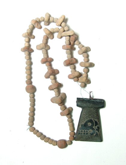 Beaded necklace with Costa Rican-style replica axe