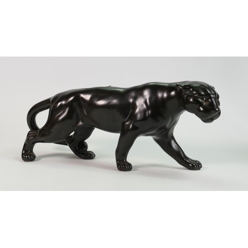 Beswick rare black cheetah 1082: satin black glaze (some sli...