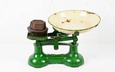 British Green Balance Scale With Weights