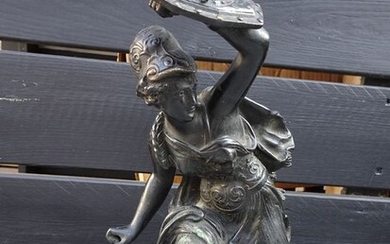 Bronze statue of the goddess Minerva/Athena (1) - Bronze - Mid 19th century