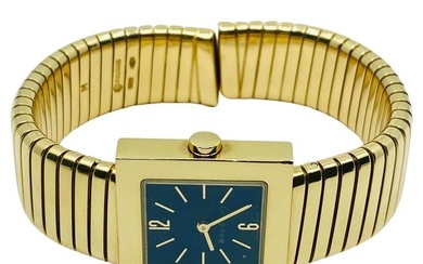 Bulgari Tubogas Gold Watch Quadrato