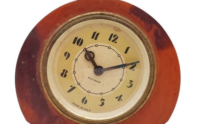 Butterscotch Bakelite Plymouth 8 Days Art Deco Desk Mantel Clock MHP Collection