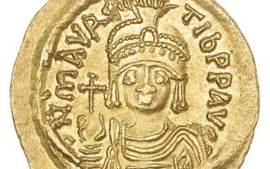 Byzantine Empire, Maurice Tiberius, 582–602, constantinople, Solidus, 9th officina, DOC 5j, MIB...