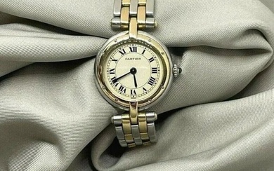 CARTIER Panthere 166920 Beige Dial 18K Yellow Gold SS/Steel 24mm Ladies Watch