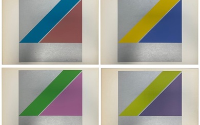 CHIN HSIAO quattro serigrafie a colori cm 49,5x69,8 firmate e numerate in basso