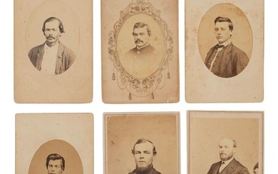 [CIVIL WAR]. A group of 11 CDVs of Illinois soldiers, many identified.