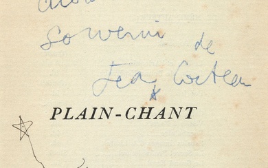 Jean COCTEAU Profil étoilé - circa 1927-1930 Encre sur papier h:18.5 CM, d:11.5 CM Signé...