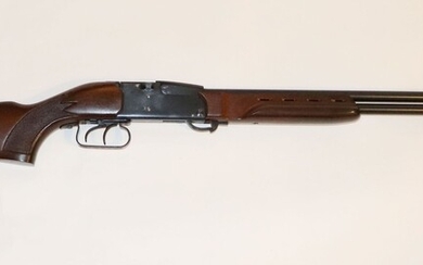Carabine Manu-arm calibre 14 mm superposée à 2 coups, arme numéro 61986. Bascule bronzée, canons...