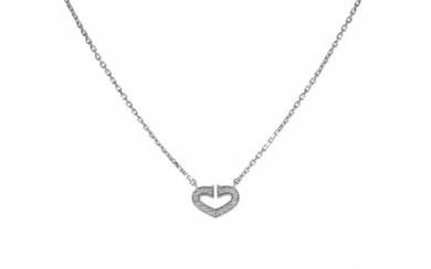 Cartier C heart necklace/pendant K18WG white gold