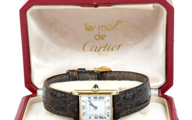 Cartier Ladies 18k Yellow Gold Tank Watch