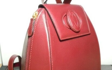 Cartier - Must De Cartier Authentic Backpack Bag Leather Backpack