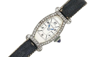 Cartier Platinum, Gold and Diamond Wristwatch, France