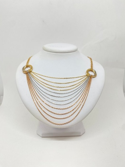 Cartier - Trinity waterfall multi strand necklace - 18 kt. Pink gold, White gold, Yellow gold - Necklace