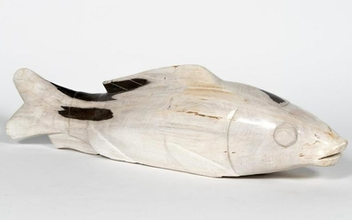 Carved & Polished Petrified Wood Sculpture - Fish
