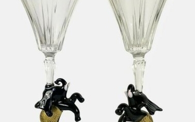 Champagne Flutes With Elephant Stems
