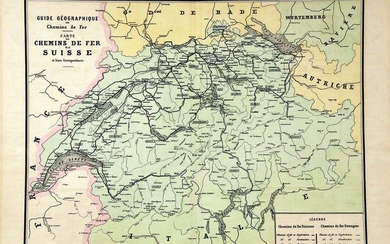 Chemins de Fer de la Suisse vers 1880...
