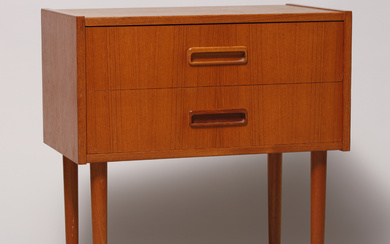 Chest of drawers with two drawers, teak, Dansk Møbelproducent, ca. 1960s.