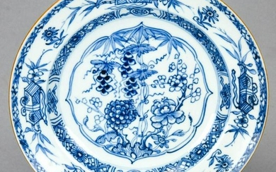 Chinese Blue & White Kangxi Porcelain Plate