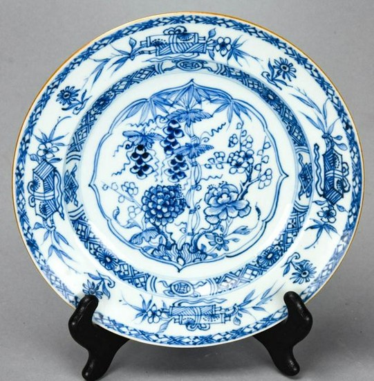 Chinese Blue & White Kangxi Porcelain Plate