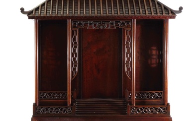 Chinese Carved Hardwood Alter Cabinet