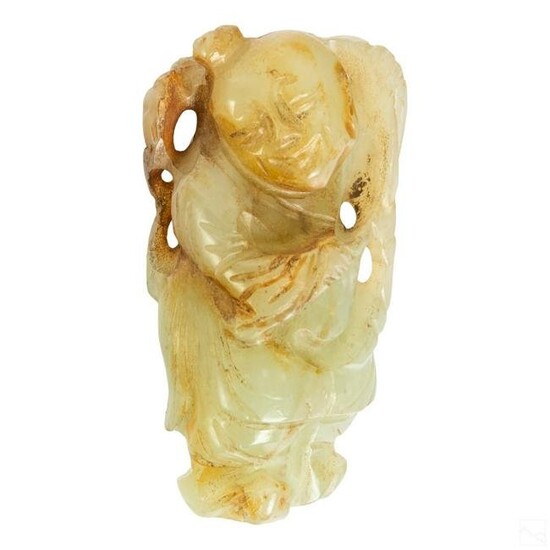 Chinese Carved Mutton Fat Jade Figurine Sculpture
