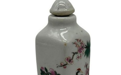 Chinese Cherry Blossom Porcelain Snuff Bottle