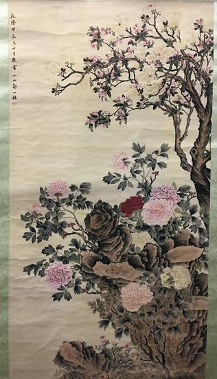Chinese Water-Color Painting of Flowers
