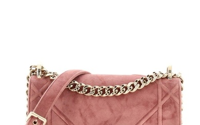 Christian Dior Diorama Flap Bag Velvet with Crystal Detail Small