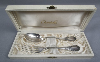 Christofle Paris / France - Vorspeisebesteck 2 Teile - Modell: 'Marly' - hervorragender Zustand - Cutlery set - Silver-plated