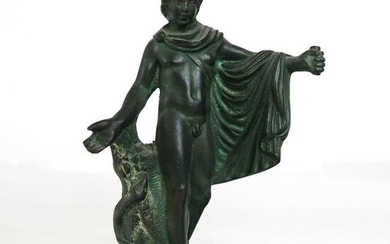 Classical Nude Draped Male Figure Bronze