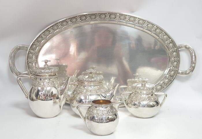 Coffee and tea service - .833 silver - Portugal - Early 20th century