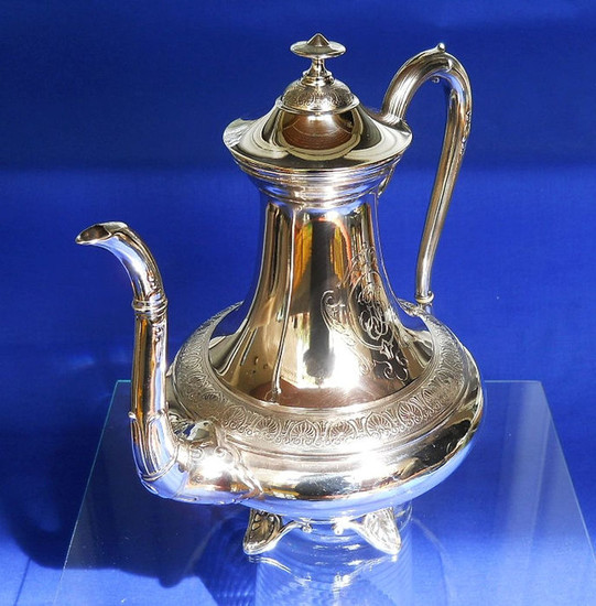 Coffee pot - .950 silver - Flamant et Fils - France - Second half 19th century
