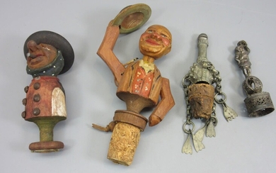 Collection of Antique\Old Cork Stopper Decorations