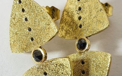 Costin Tira - 18 kt. Gold - Earrings - 0.20 ct Diamond - Diamonds