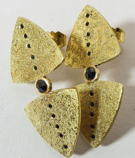 Costin Tira - 18 kt. Gold - Earrings - 0.20 ct Diamond - Diamonds