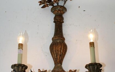 Currey & Co polychrome floral sconce