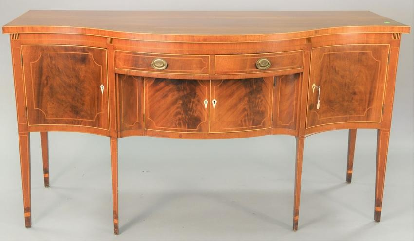 Custom mahogany federal style sideboard, with