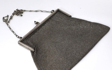 Danish Sterling Silver Chainmail Mesh Purse Handbag