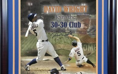 David Wright signed 16x20 30/30