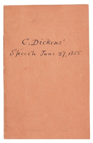 Dickens, Speech of Charles Dickens, Esq., delivered at the meeting of the Administrative Reform Association, 1855