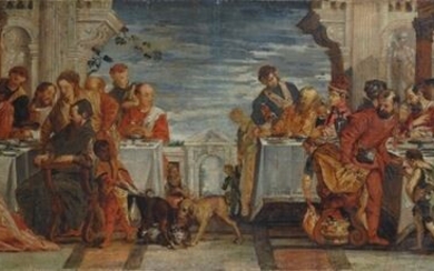 Attr. a Paolo Veronese, Dinner at the house of Simone Fariseo