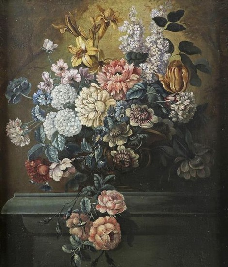 Dutch School 19th Century Still life with a vase o…