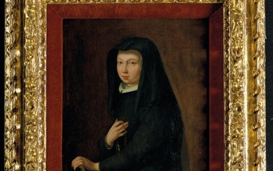 ÉCOLE FRANÇAISE DU XVIIe SIÈCLE, Portrait d'une religieuse